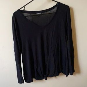 Black Express long sleeve, tie in the front